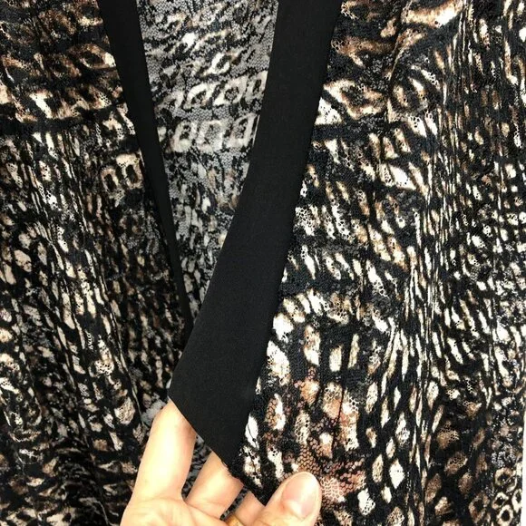 Initiatives Brown Abstract Patterned Robe Cardigan size M - Picture 9 of 15